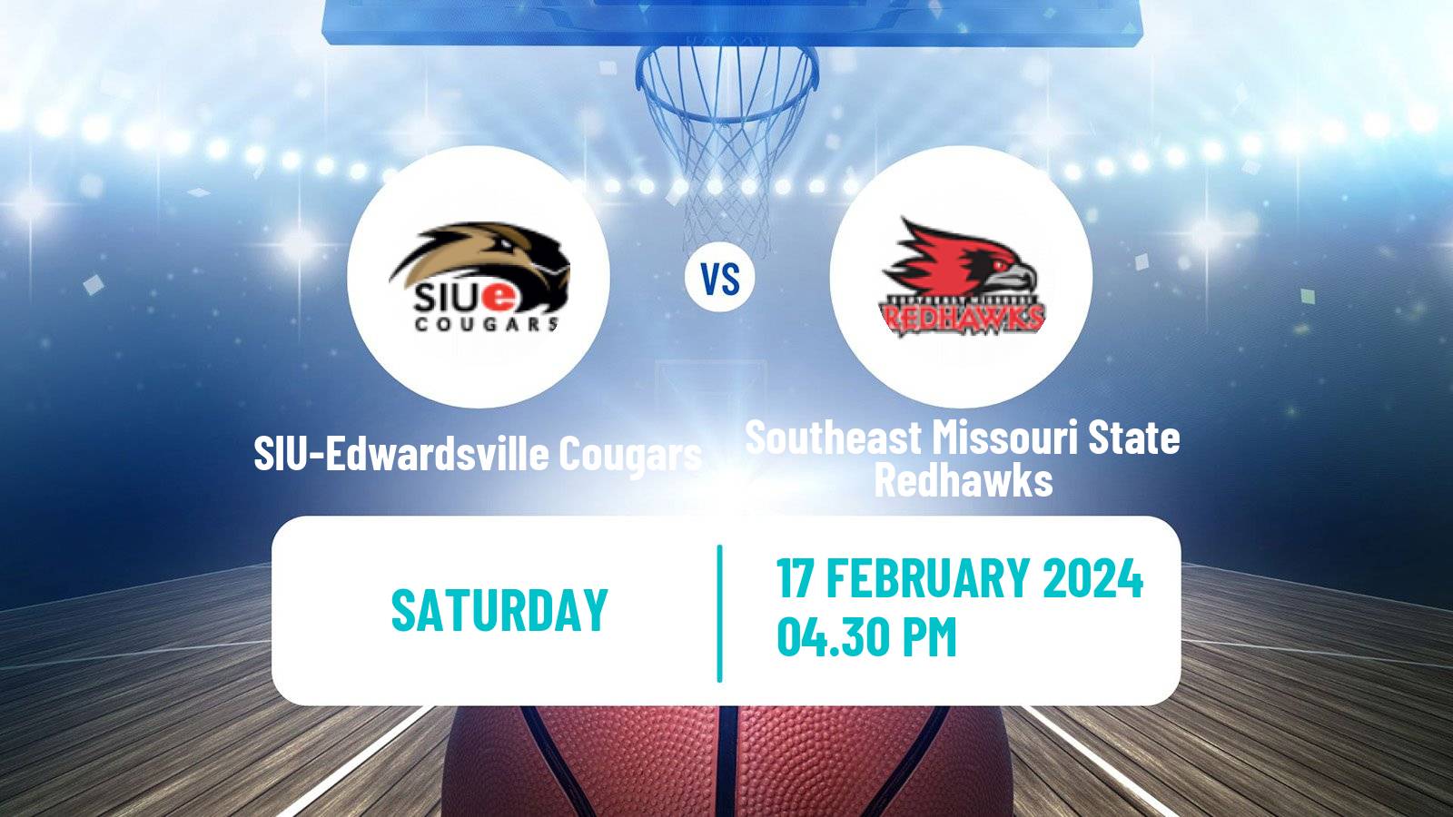 Basketball NCAA College Basketball SIU-Edwardsville Cougars - Southeast Missouri State Redhawks