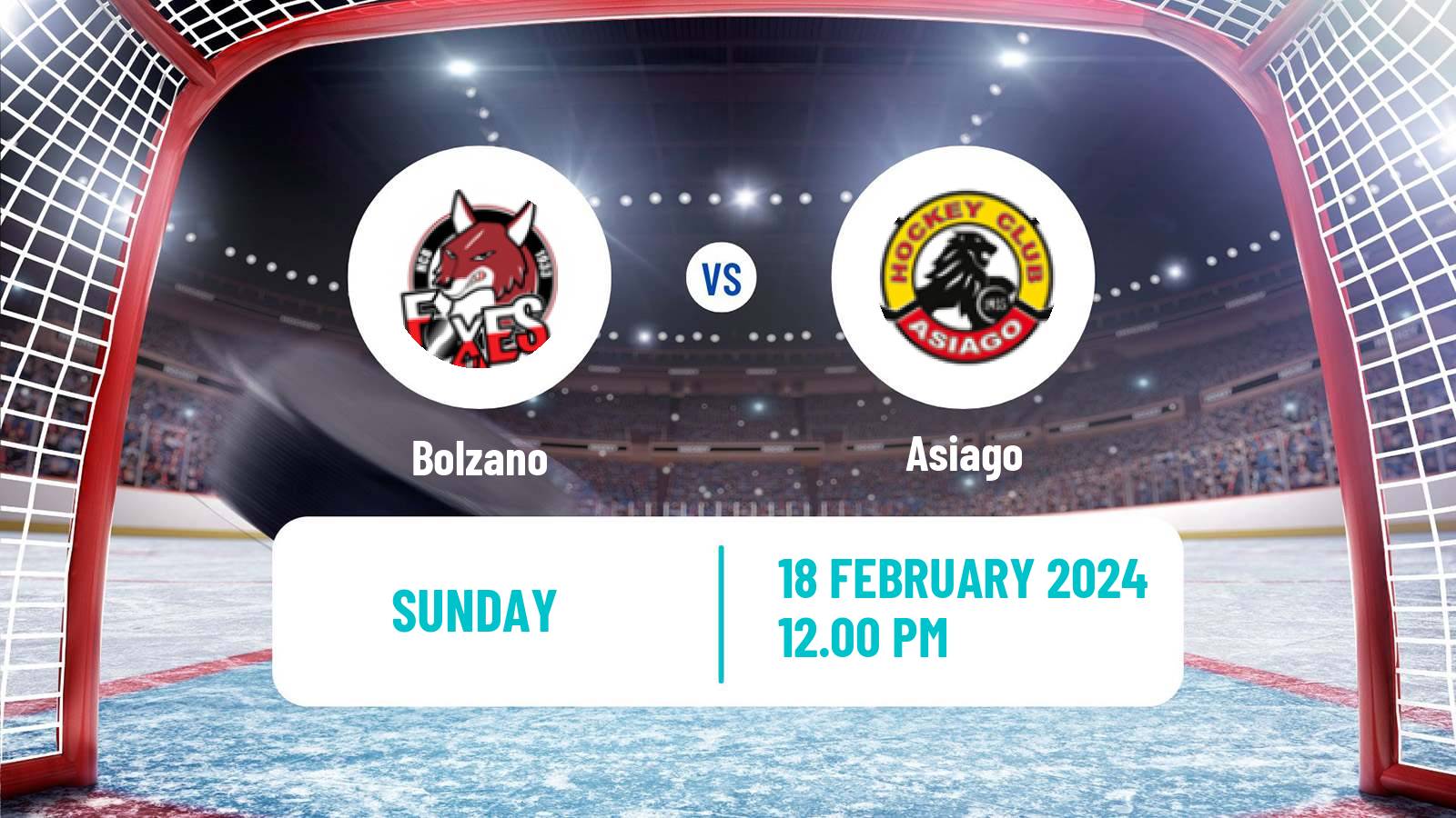Hockey Austrian Ice Hockey League Bolzano - Asiago