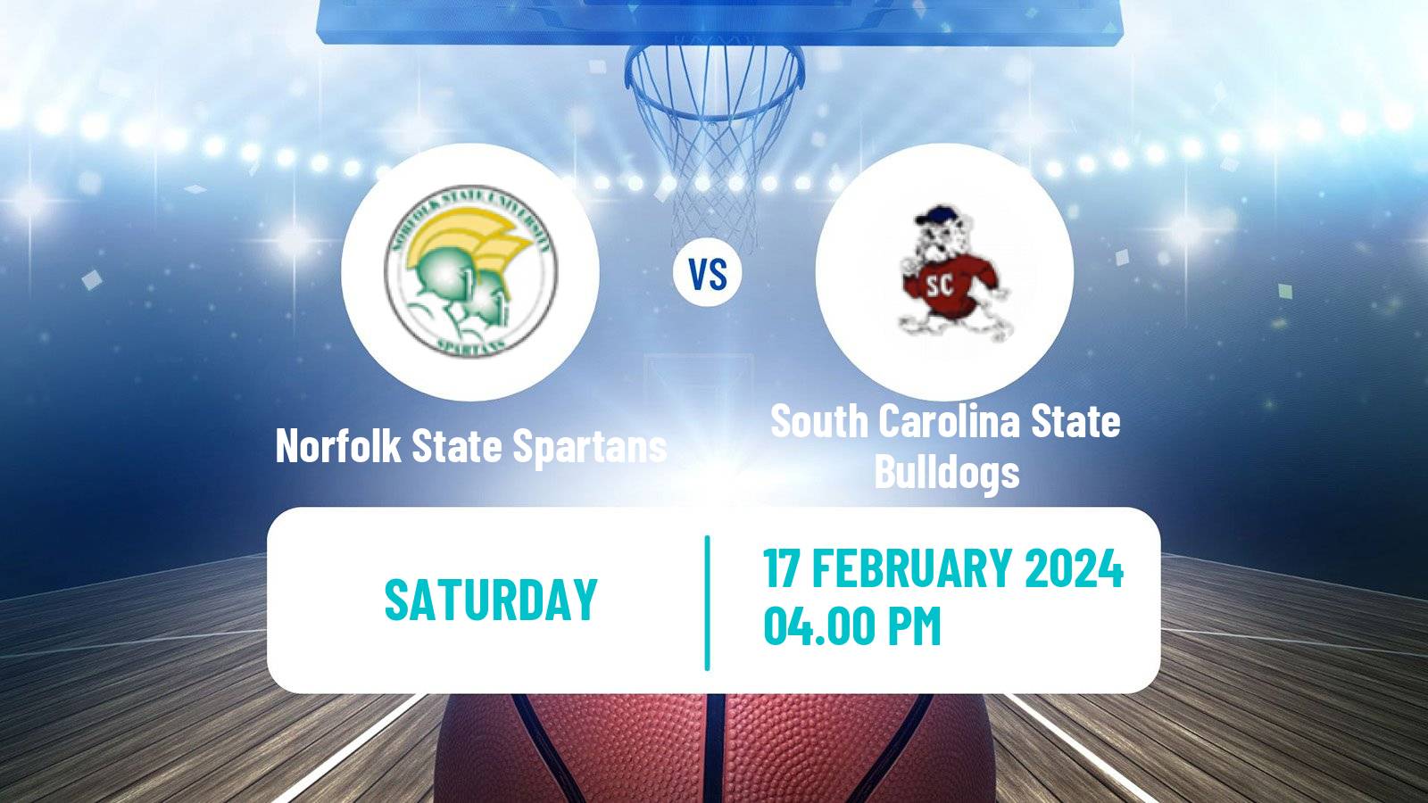 Basketball NCAA College Basketball Norfolk State Spartans - South Carolina State Bulldogs
