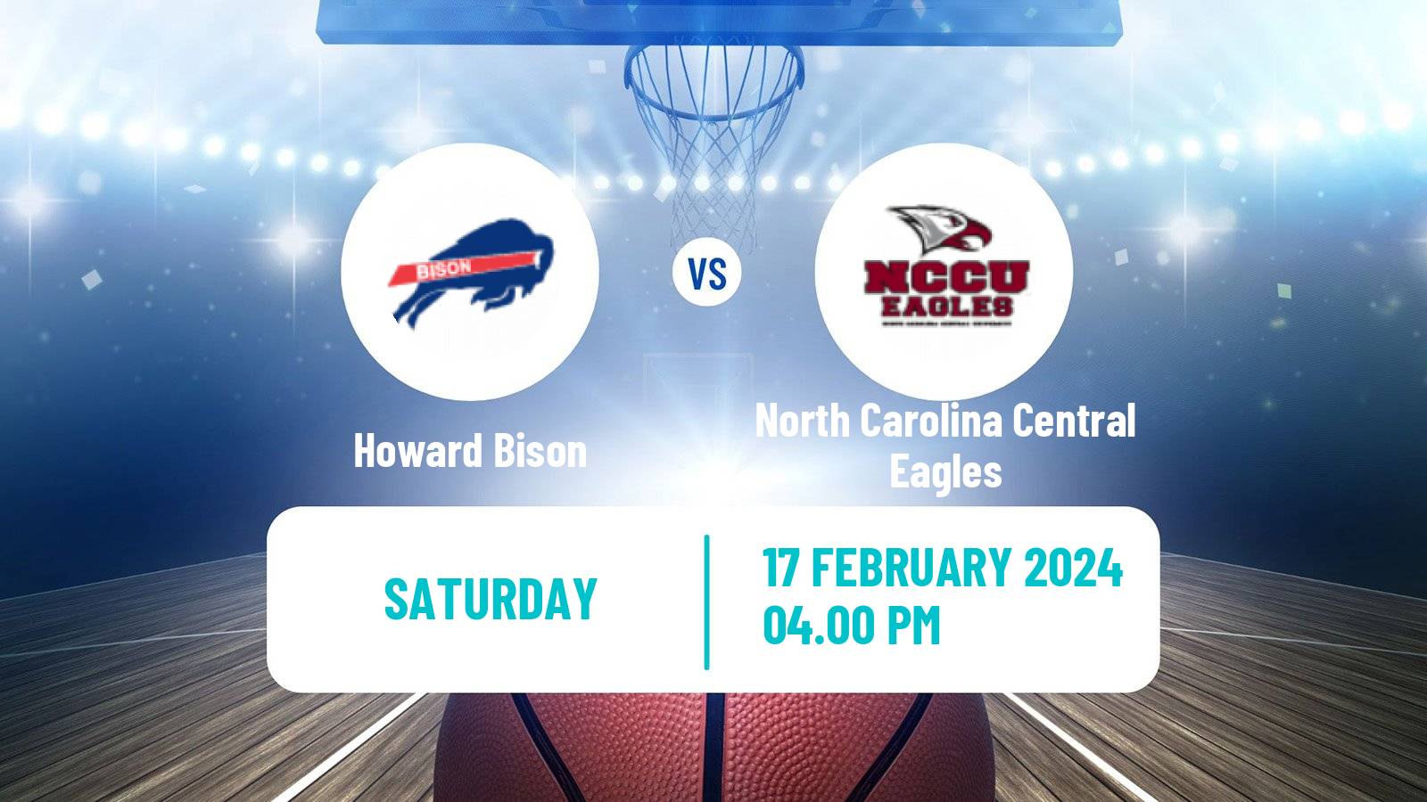 Basketball NCAA College Basketball Howard Bison - North Carolina Central Eagles