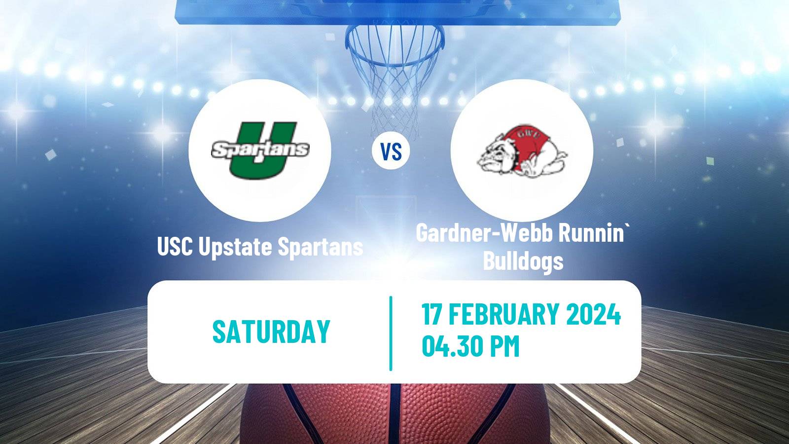 Basketball NCAA College Basketball USC Upstate Spartans - Gardner-Webb Runnin` Bulldogs