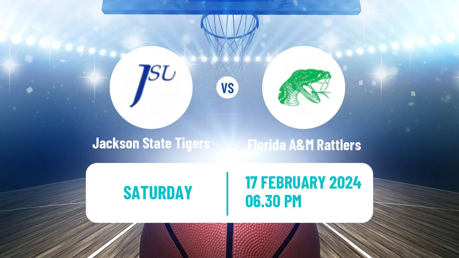 Basketball NCAA College Basketball Jackson State Tigers - Florida A&M Rattlers