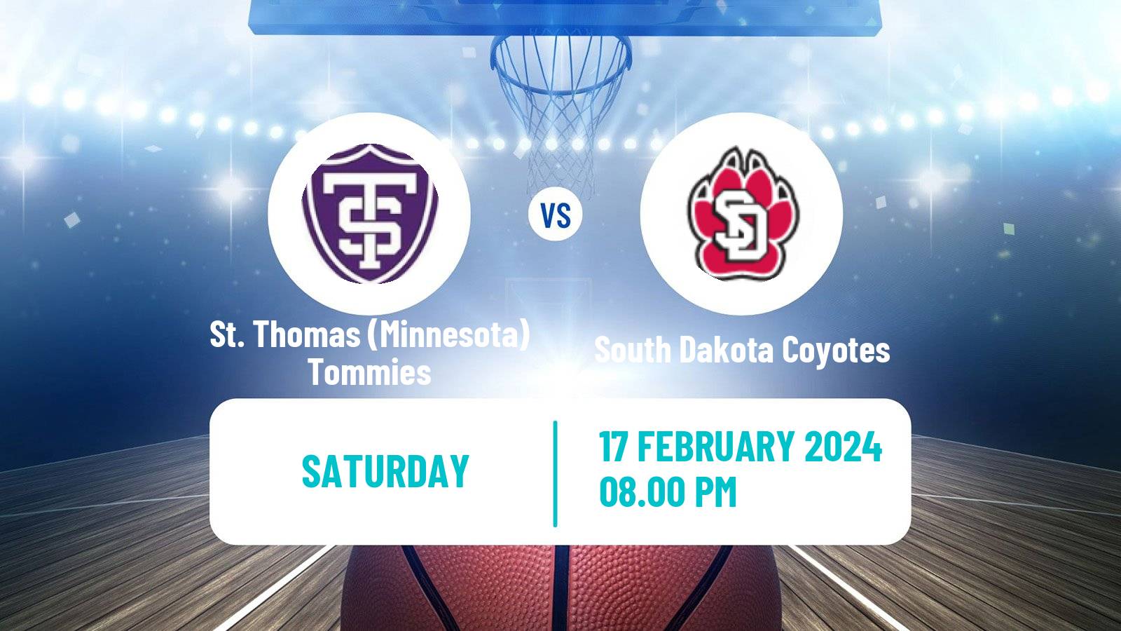 Basketball NCAA College Basketball St. Thomas (Minnesota) Tommies - South Dakota Coyotes