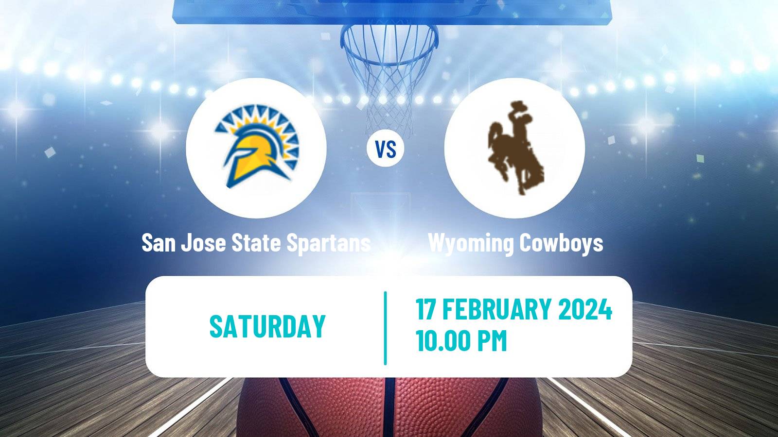 Basketball NCAA College Basketball San Jose State Spartans - Wyoming Cowboys