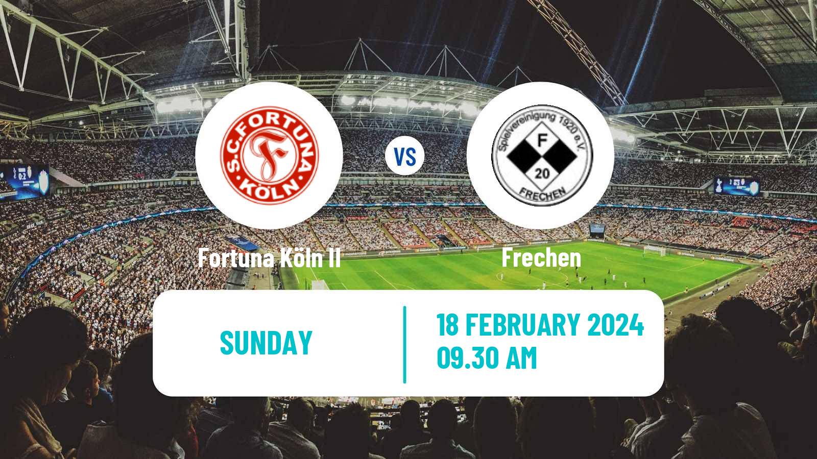 Soccer German Oberliga Mittelrhein Fortuna Köln II - Frechen