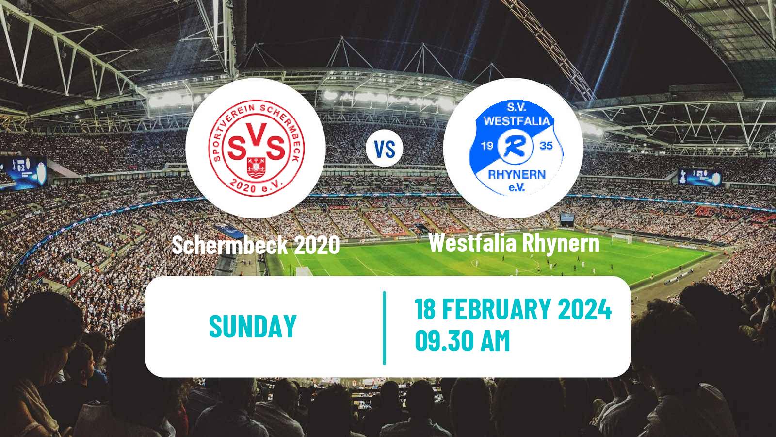 Soccer German Oberliga Westfalen Schermbeck 2020 - Westfalia Rhynern