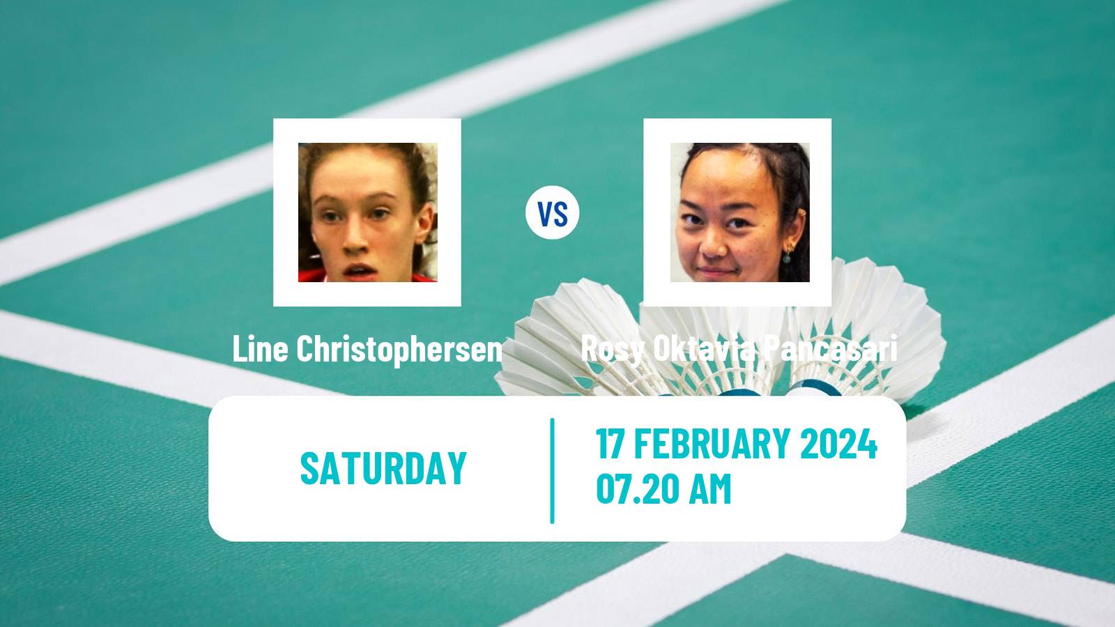 Badminton BWF European Championships Teams Women Line Christophersen - Rosy Oktavia Pancasari