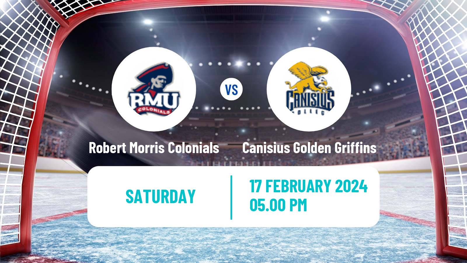 Hockey NCAA Hockey Robert Morris Colonials - Canisius Golden Griffins