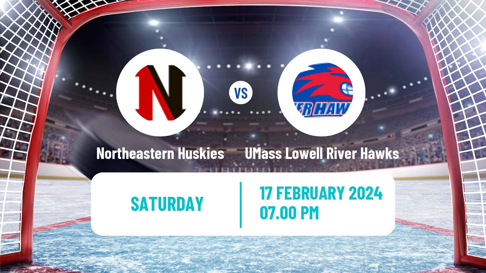 Hockey NCAA Hockey Northeastern Huskies - UMass Lowell River Hawks