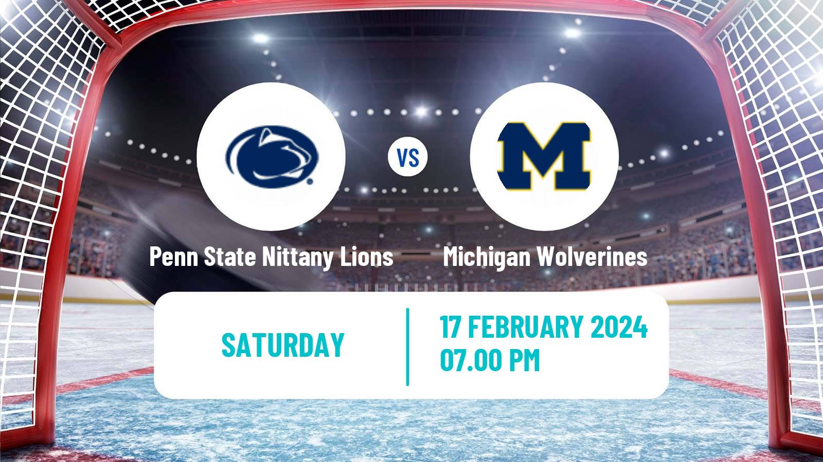 Hockey NCAA Hockey Penn State Nittany Lions - Michigan Wolverines