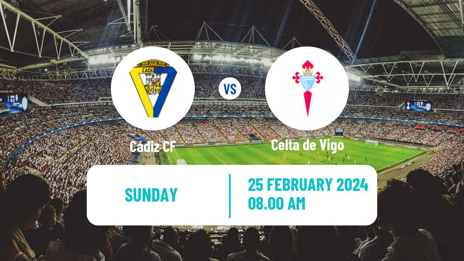 Soccer Spanish LaLiga Cádiz - Celta de Vigo