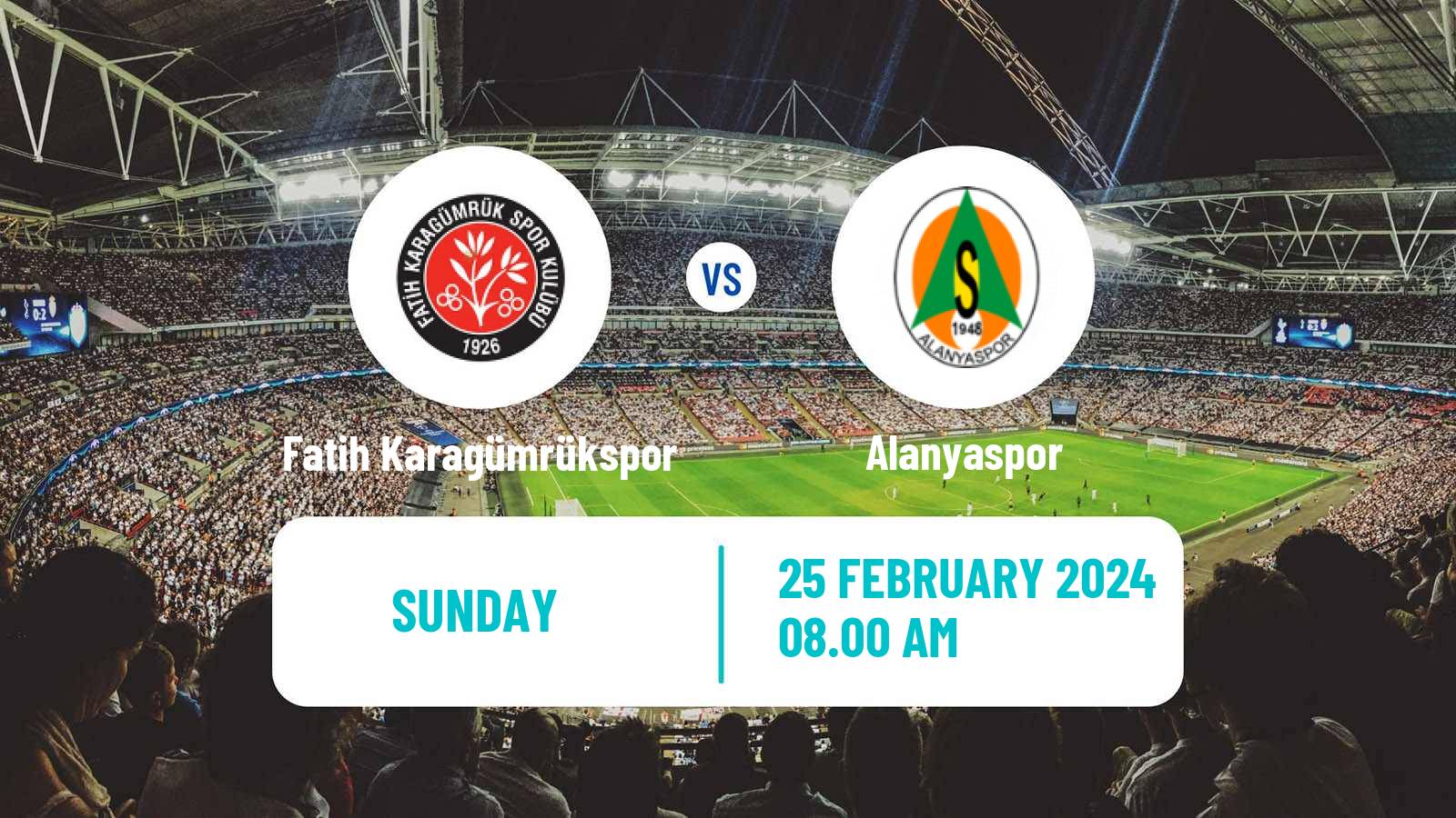 Soccer Turkish Super League Fatih Karagümrükspor - Alanyaspor