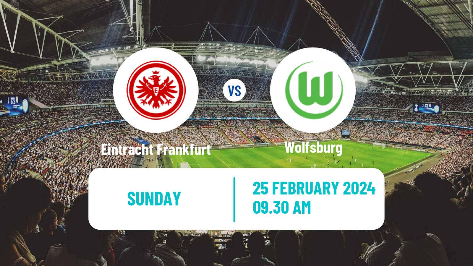Soccer German Bundesliga Eintracht Frankfurt - Wolfsburg