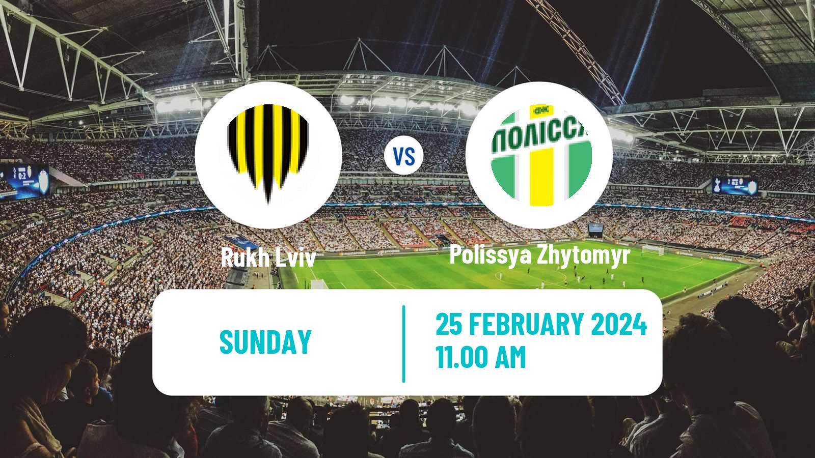 Soccer Ukrainian Premier League Rukh Lviv - Polissya Zhytomyr