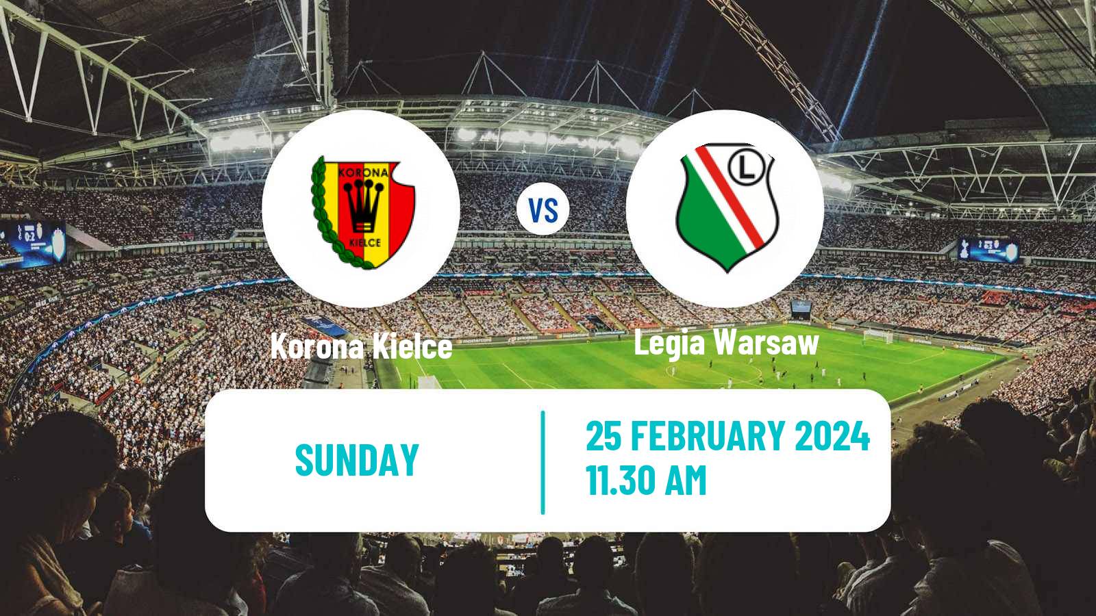 Soccer Polish Ekstraklasa Korona Kielce - Legia Warsaw