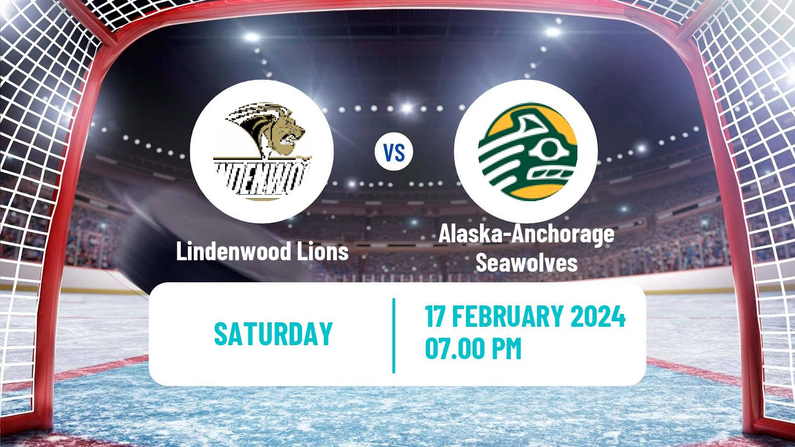 Hockey NCAA Hockey Lindenwood Lions - Alaska-Anchorage Seawolves