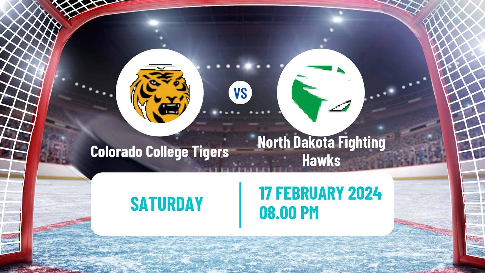 Hockey NCAA Hockey Colorado College Tigers - North Dakota Fighting Hawks