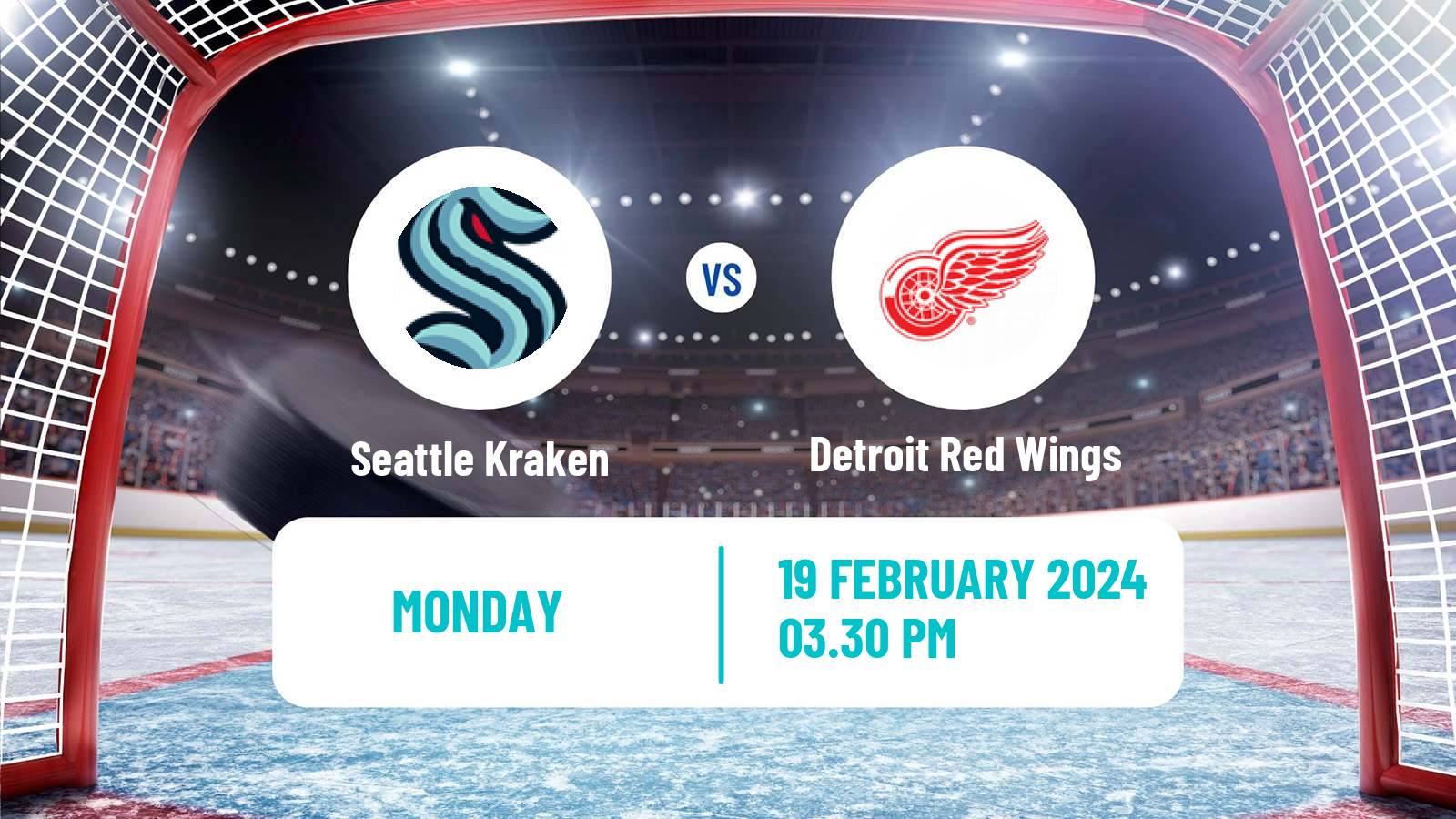 Hockey NHL Seattle Kraken - Detroit Red Wings