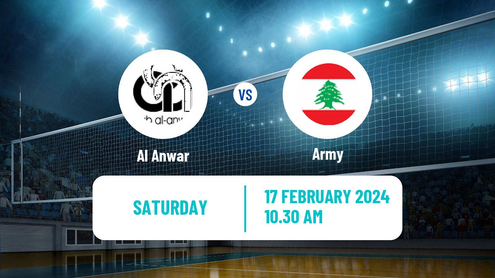 Volleyball Lebanese 1st Division Volleyball Al Anwar - Army