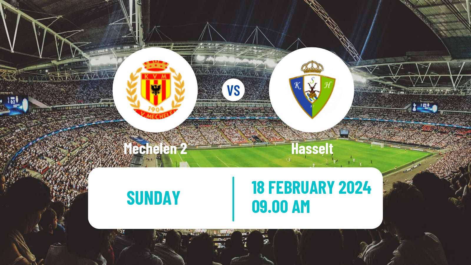 Soccer Belgian Second Amateur Division Group B Mechelen 2 - Hasselt