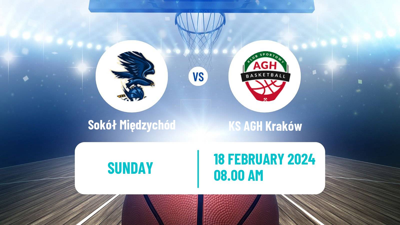 Basketball Polish 1 Liga Basketball Sokół Międzychód - KS AGH Kraków