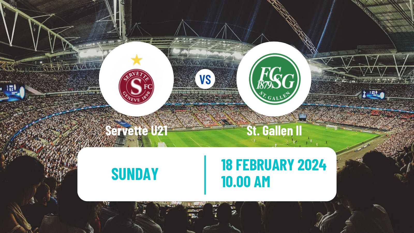 Soccer Swiss Promotion League Servette U21 - St. Gallen II