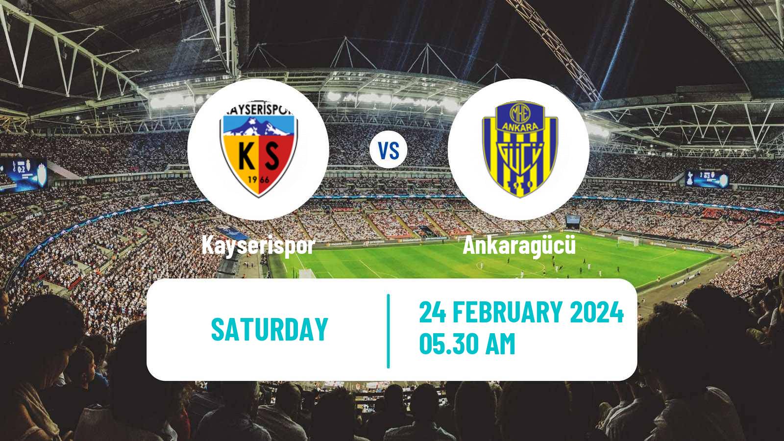 Soccer Turkish Super League Kayserispor - Ankaragücü