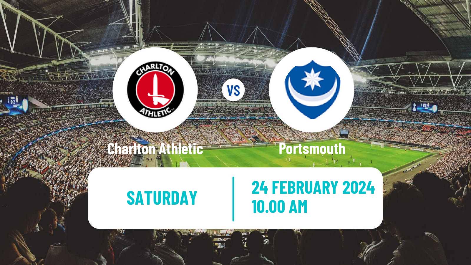 Soccer English League One Charlton Athletic - Portsmouth