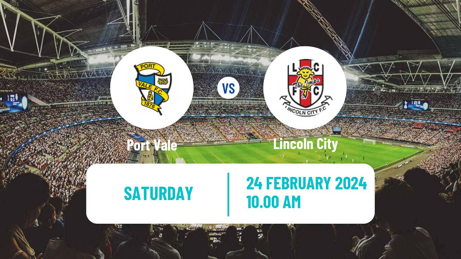 Soccer English League One Port Vale - Lincoln City