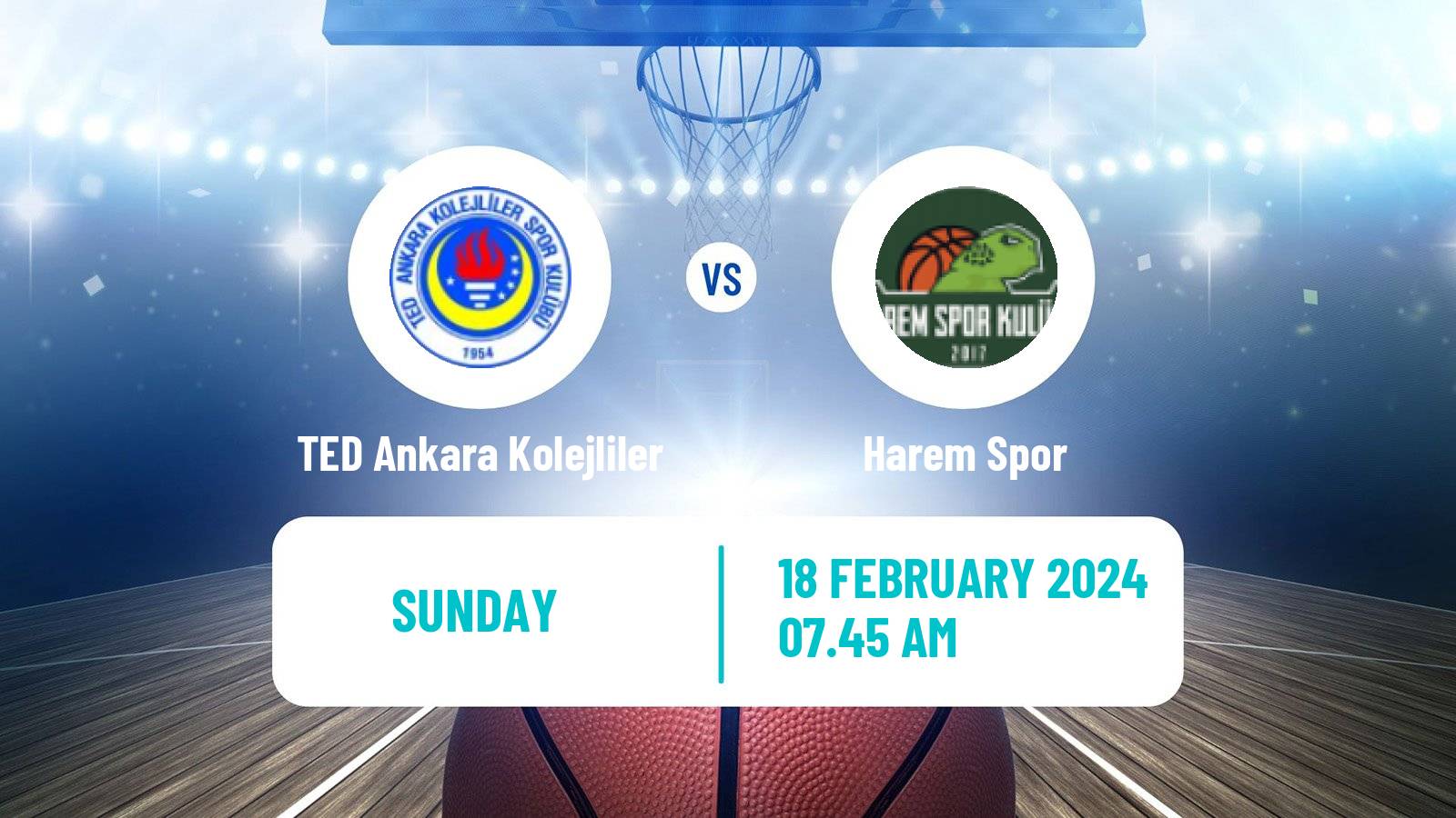 Basketball Turkish TBL TED Ankara Kolejliler - Harem Spor