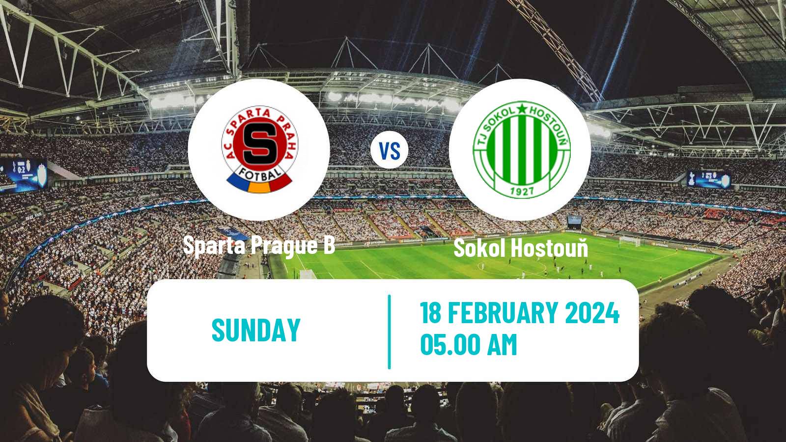 Soccer Club Friendly Sparta Prague B - Sokol Hostouň