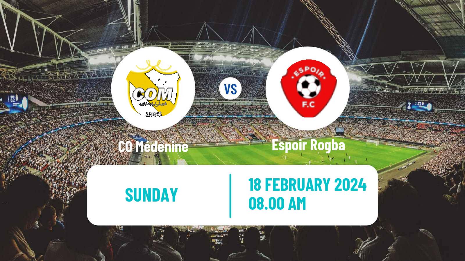 Soccer Tunisian Ligue 2 Médenine - Espoir Rogba