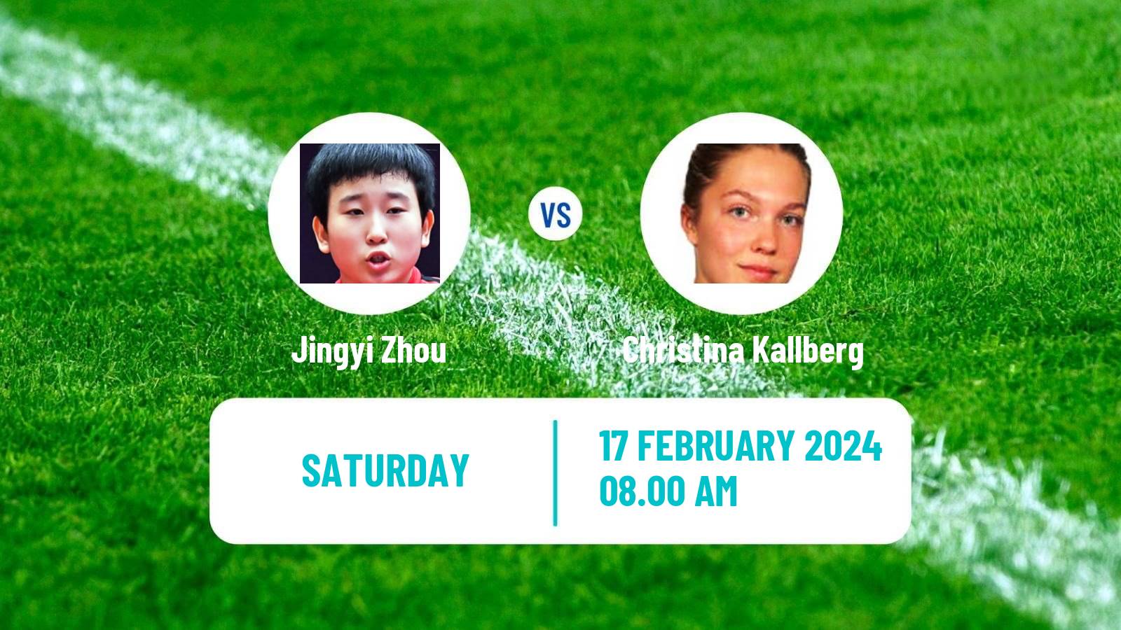 Table tennis World Championships Teams Women Jingyi Zhou - Christina Kallberg