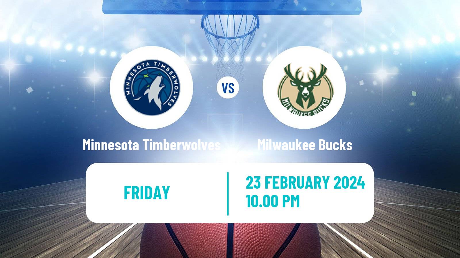 Basketball NBA Minnesota Timberwolves - Milwaukee Bucks