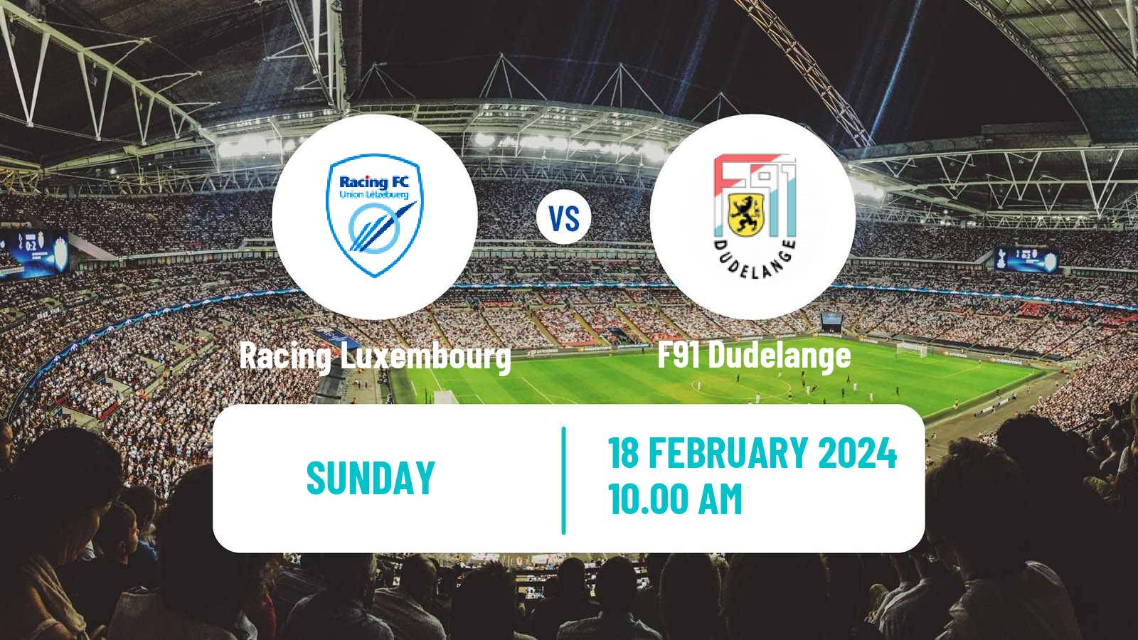 Soccer Luxembourg National Division Racing Luxembourg - F91 Dudelange