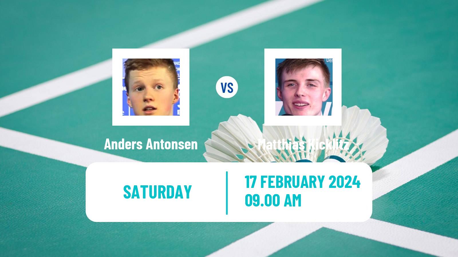 Badminton BWF European Championships Teams Men Anders Antonsen - Matthias Kicklitz