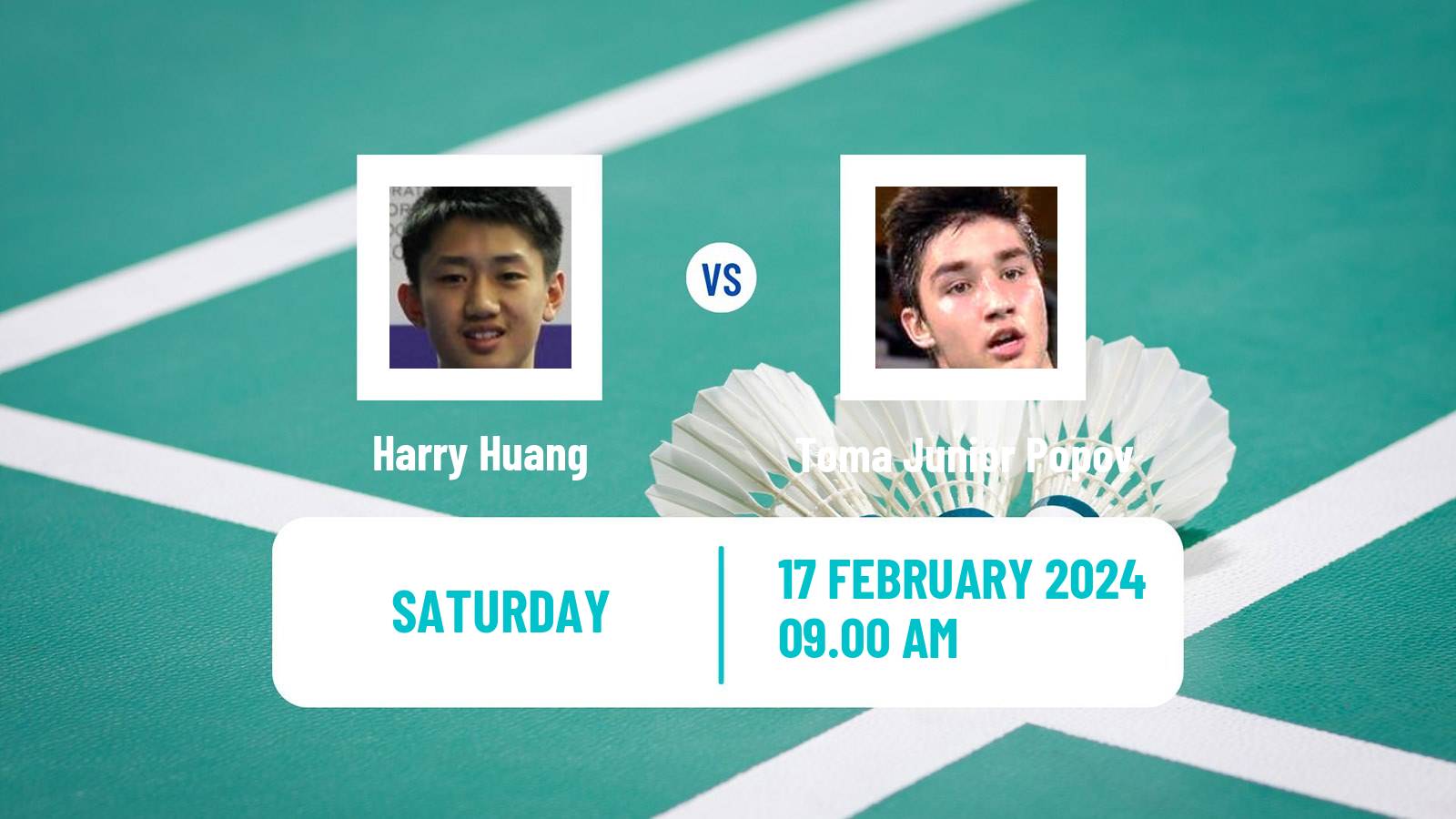 Badminton BWF European Championships Teams Men Harry Huang - Toma Junior Popov