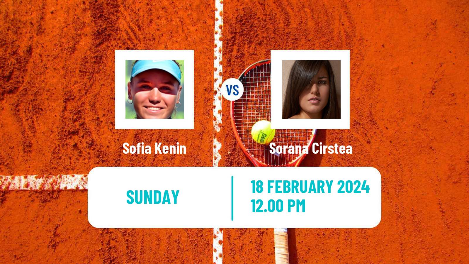 Tennis WTA Dubai Sofia Kenin - Sorana Cirstea