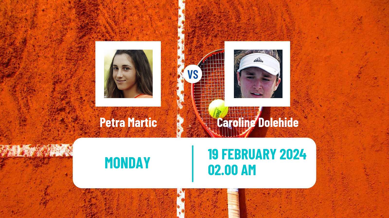 Tennis WTA Dubai Petra Martic - Caroline Dolehide