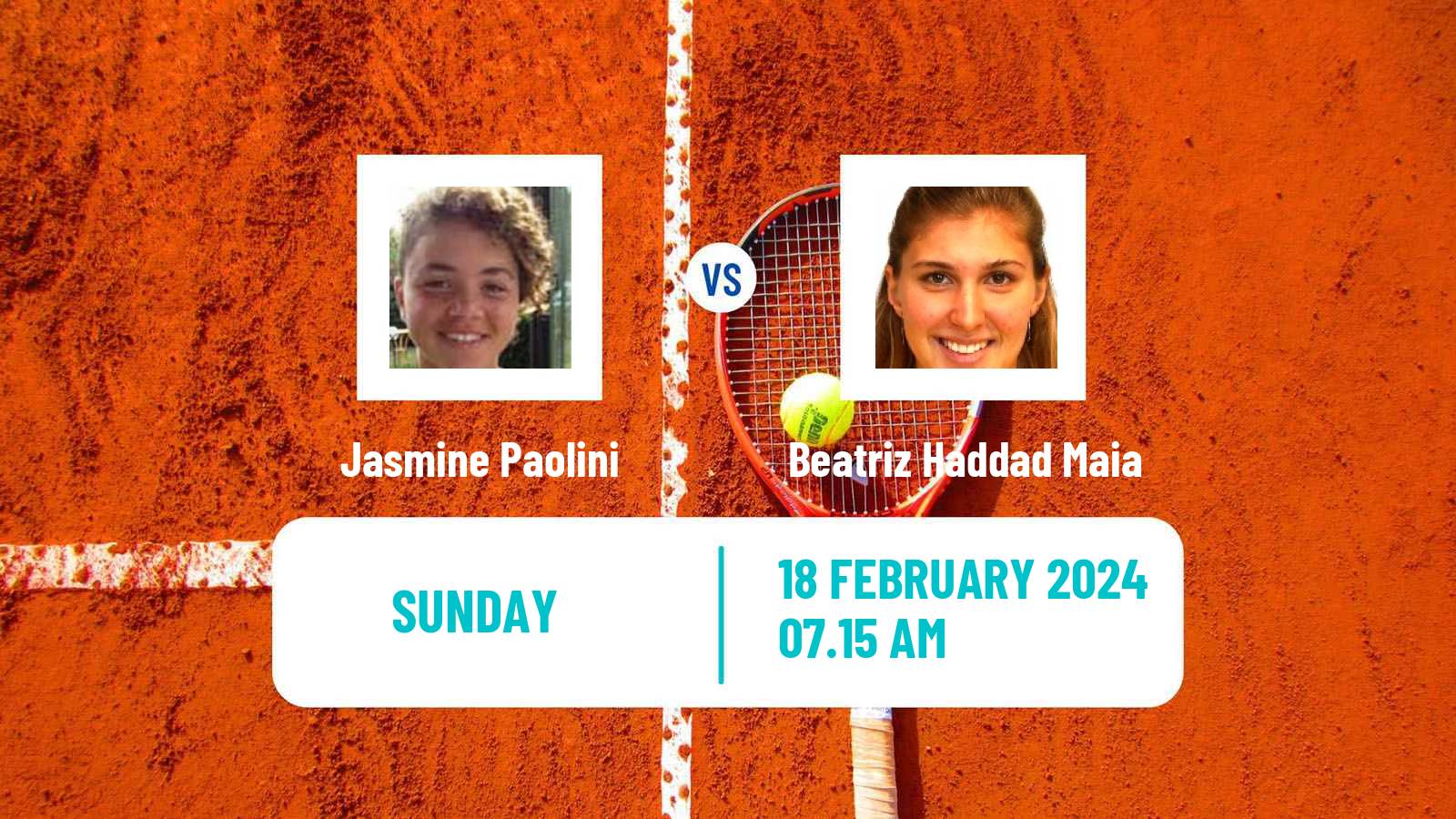 Tennis WTA Dubai Jasmine Paolini - Beatriz Haddad Maia