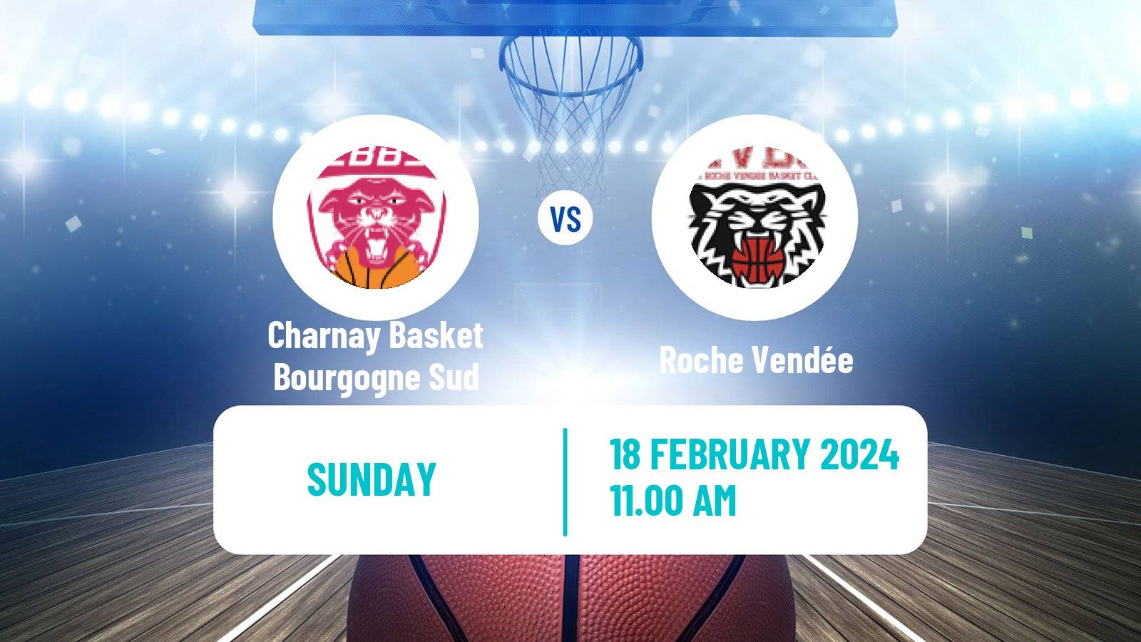 Basketball French LFB Charnay Basket Bourgogne Sud - Roche Vendée