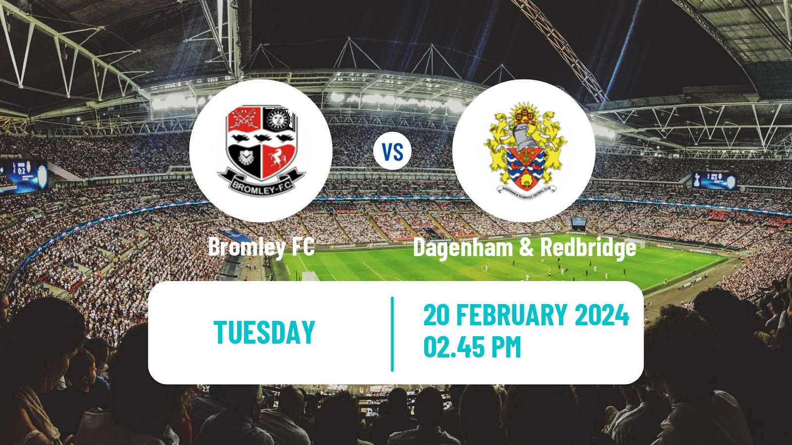 Soccer English National League Bromley - Dagenham & Redbridge