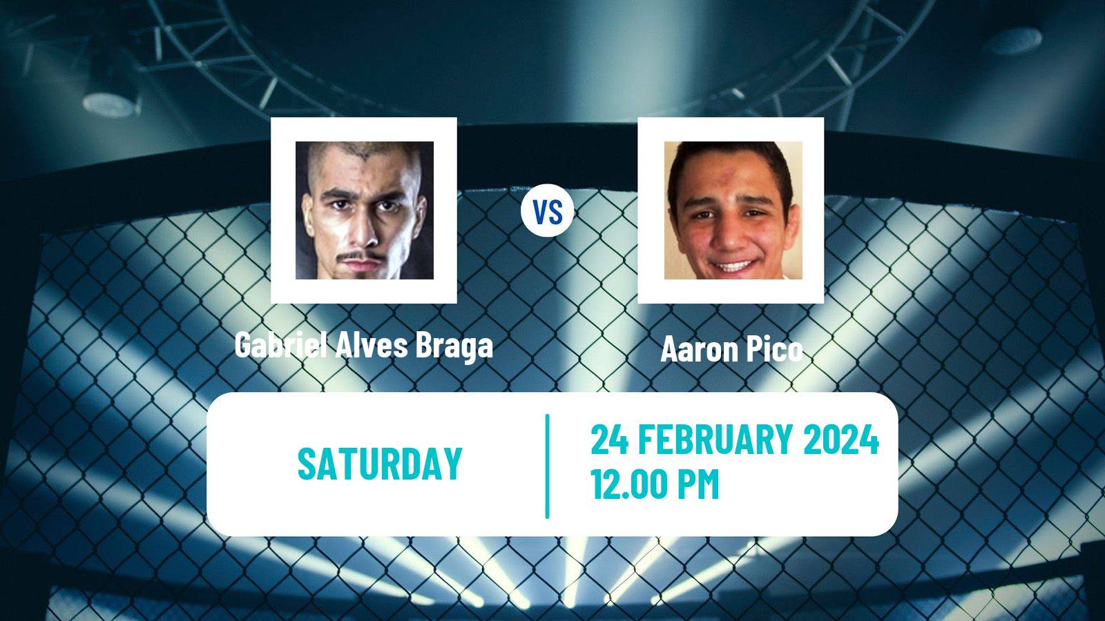 MMA Featherweight Pfl Men Gabriel Alves Braga - Aaron Pico