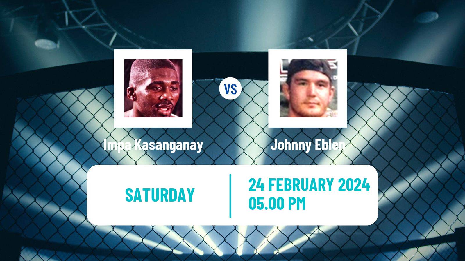 MMA Middleweight Pfl Men Impa Kasanganay - Johnny Eblen