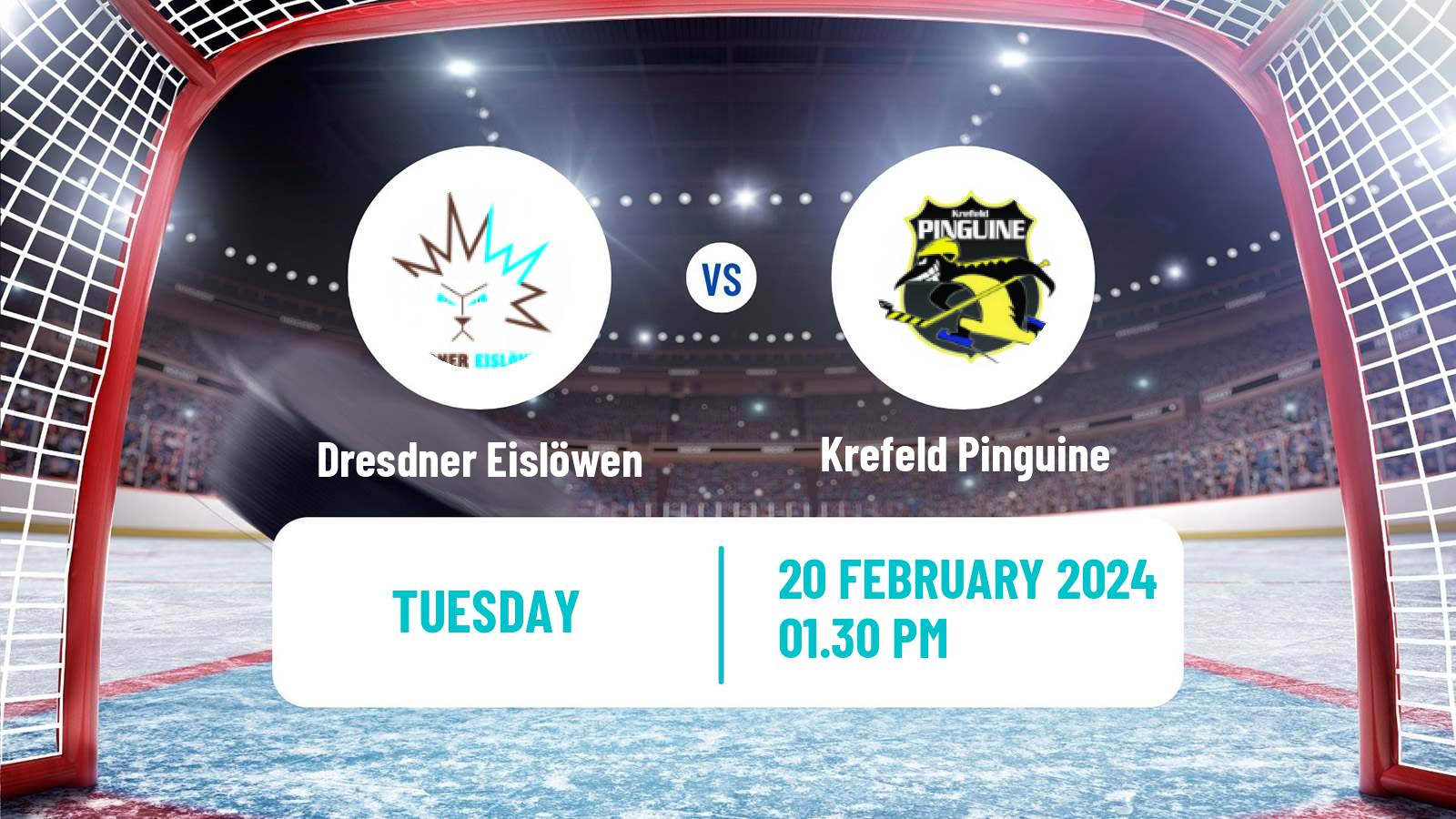 Hockey German DEL2 Dresdner Eislöwen - Krefeld Pinguine