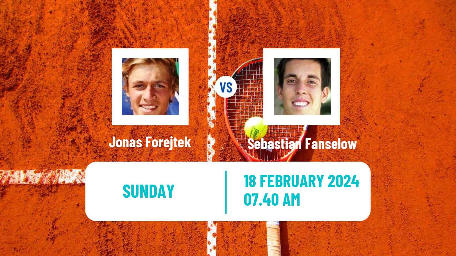 Tennis Pune Challenger Men Jonas Forejtek - Sebastian Fanselow