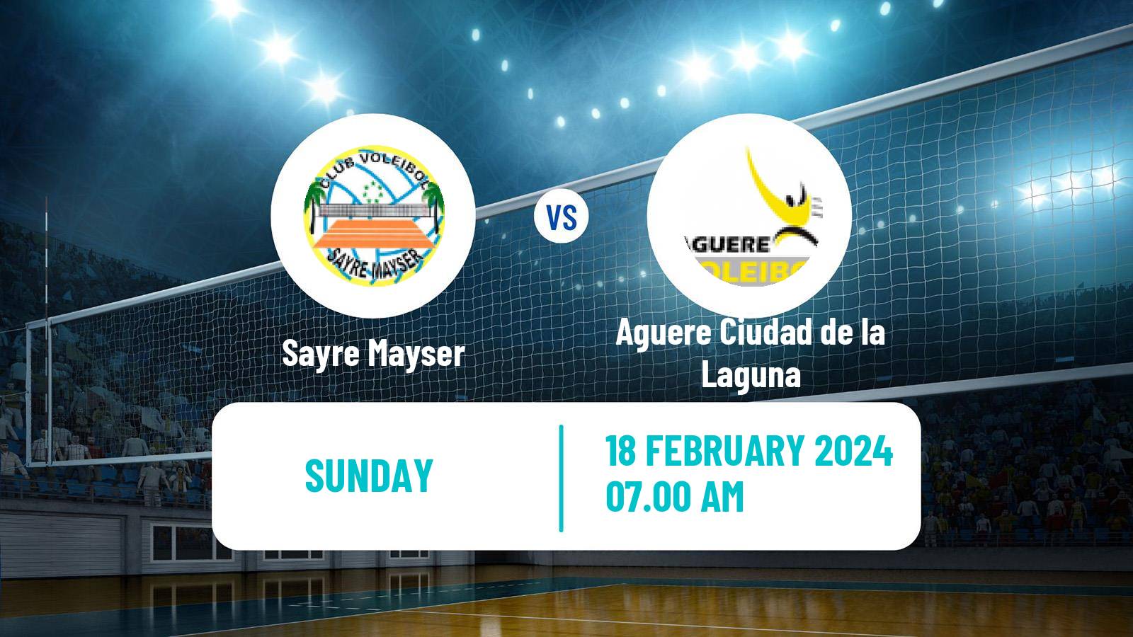 Volleyball Spanish SuperLiga Volleyball Women Sayre Mayser - Aguere Ciudad de la Laguna