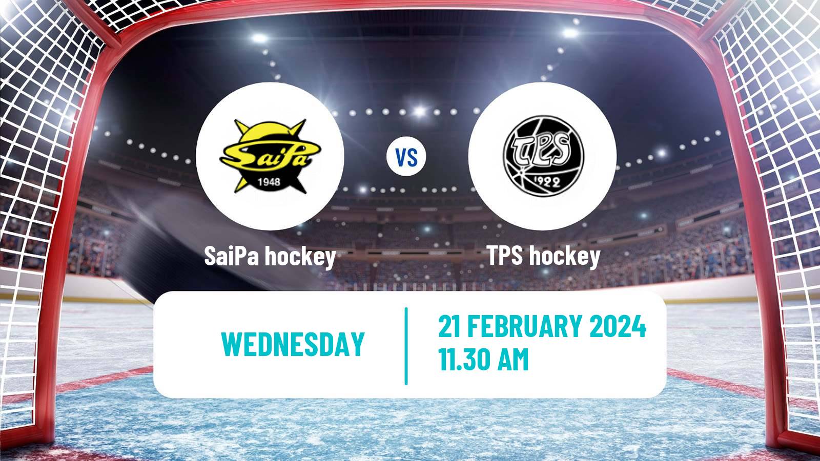 Hockey Finnish SM-liiga SaiPa - TPS