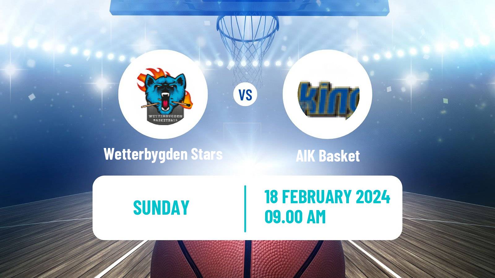 Basketball Swedish Superettan Basketball Wetterbygden Stars - AIK Basket
