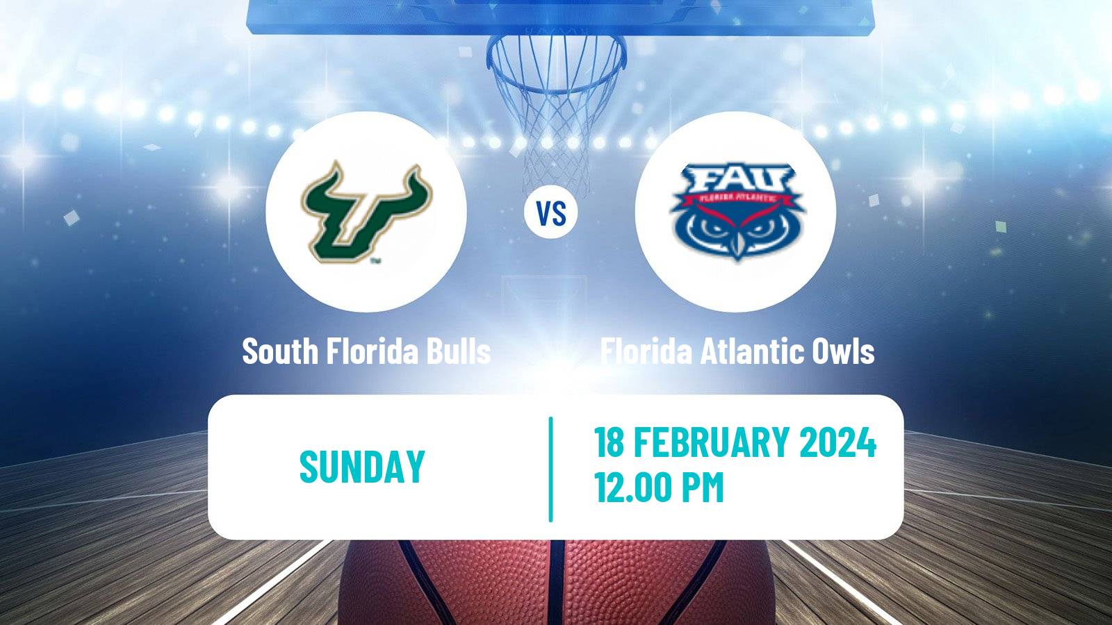 Basketball NCAA College Basketball South Florida Bulls - Florida Atlantic Owls